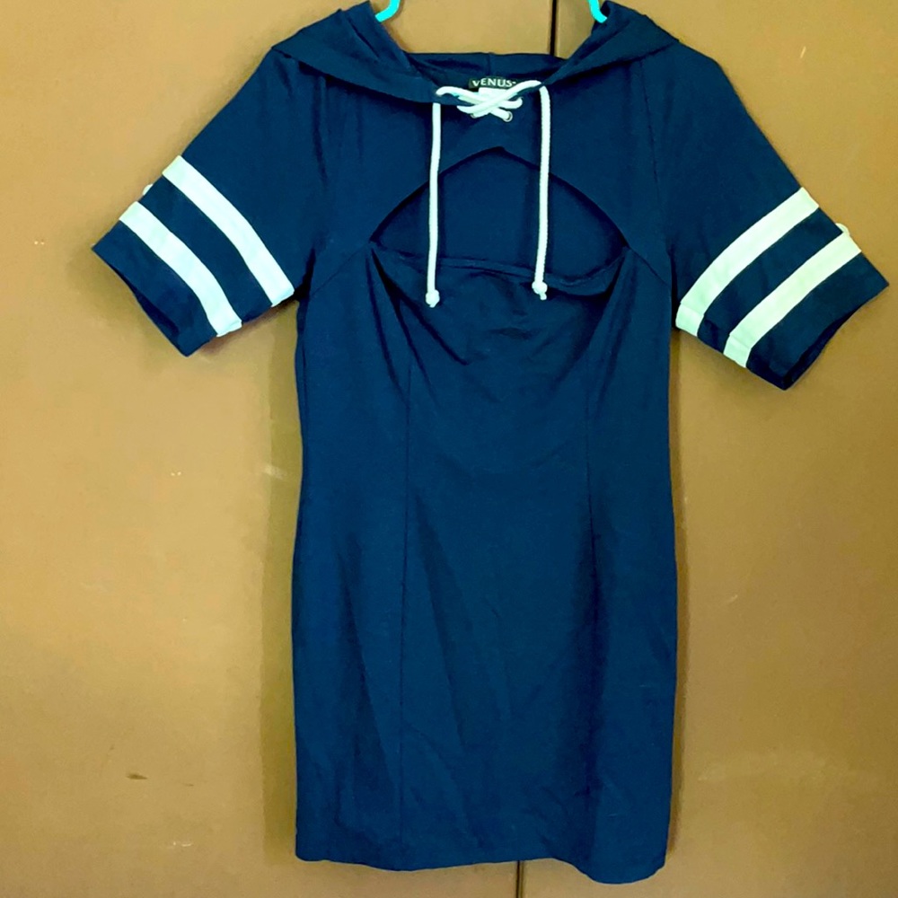 Venus cutout hoodie dress